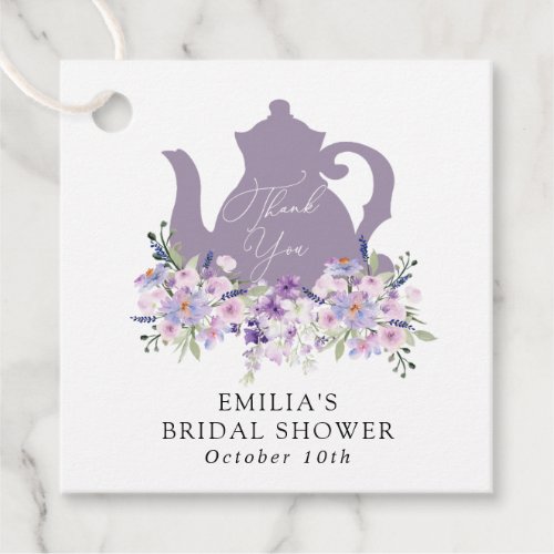 Time for Tea Bridal Shower Thank you Classic Round Favor Tags