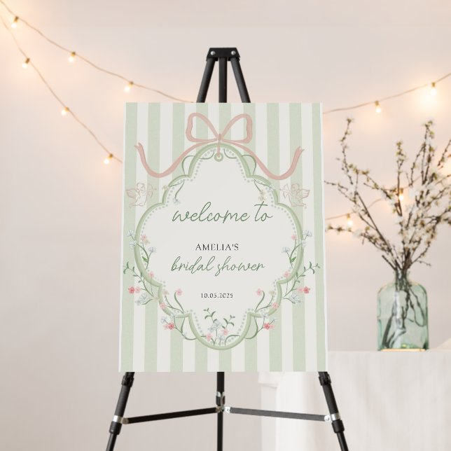 Time for Tea Bridal Shower Wildflower  Foam Board (In Situ (Stand))