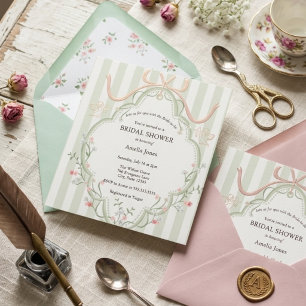 Time for Tea Bridal Shower Wildflower  Invitation