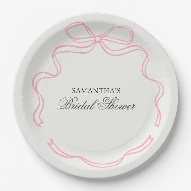 Time for Tea Bridal Shower Wildflower  Paper Plates (Front)