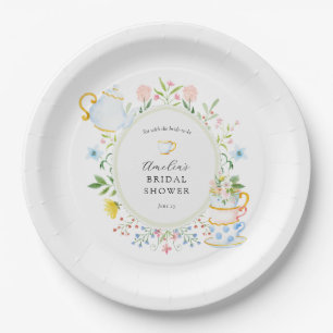 Time for Tea Bridal Shower Wildflower Paper Plates