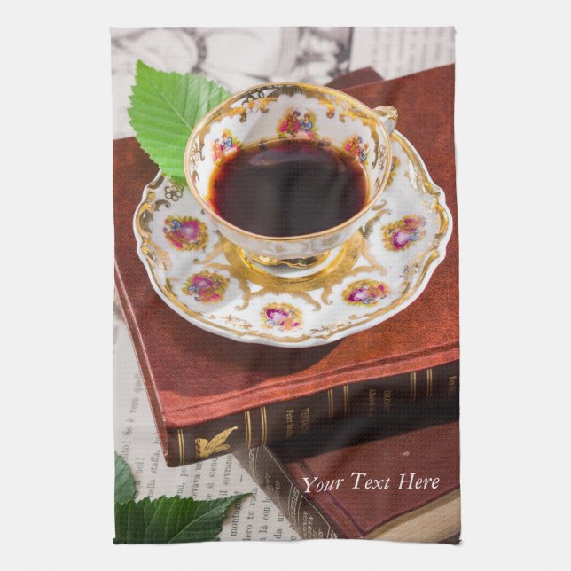 Time for Tea Design Kitchen Towel (Vertical)