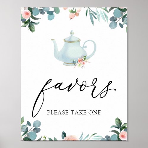 Time for Tea Favors Sign