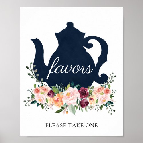 Time for Tea Favors Sign