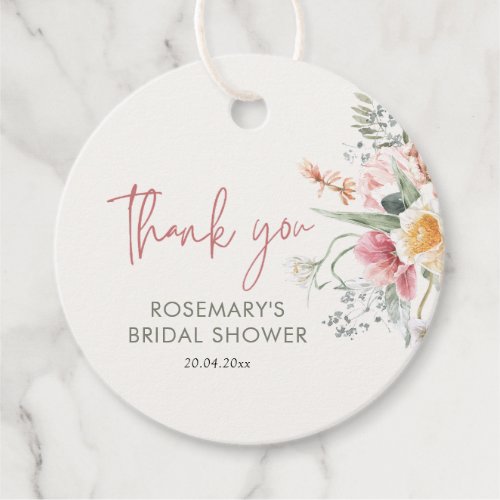 Time For Tea Floral Thank You  Favor Tags