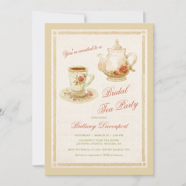 Time for Tea Invitation (Front)