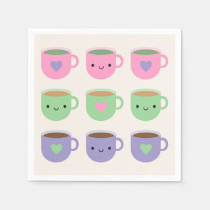 Time For Tea - Kawaii Cup of Tea Napkins