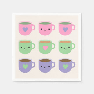Time For Tea - Kawaii Cup of Tea Napkins