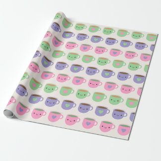 Time For Tea - Kawaii Cup of Tea Wrapping Paper