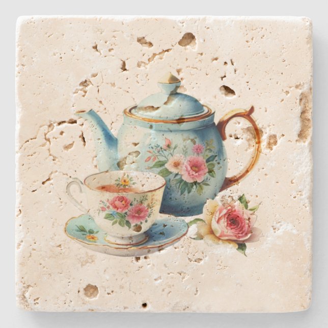 Time for Tea Stone Coaster (Front)