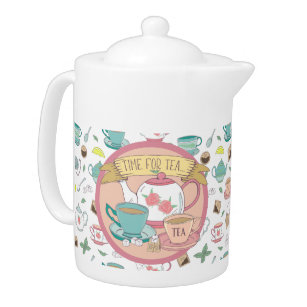 Time for Tea Vintage English Tea Cups Tea Shoppe Teapot