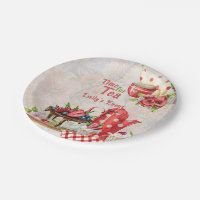 Time for Tea Vintage Retro Afternoon Tea Party Paper Plates Zazzle