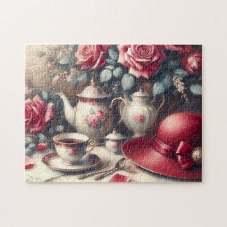 Time for Tea Vintage Tea Party Puzzle