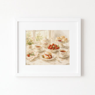 Time for Tea Watercolor Art Print