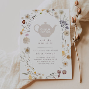 Time for Tea with Mom To Be Baby Shower Invitation