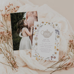 Time for Tea with Mom To Be Baby Shower Invitation