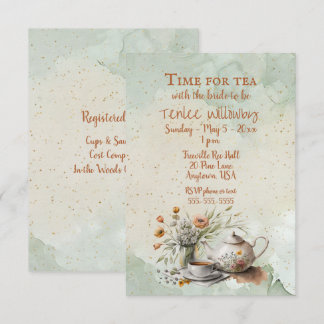 Time for Tea with the bride to be  Invitation