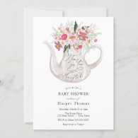 Time for Tea with the Mommy-to-be Baby Shower Invitation