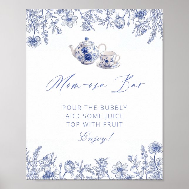 Time For Tea With The Mommy To Be Mom-osa Bar Poster (Front)