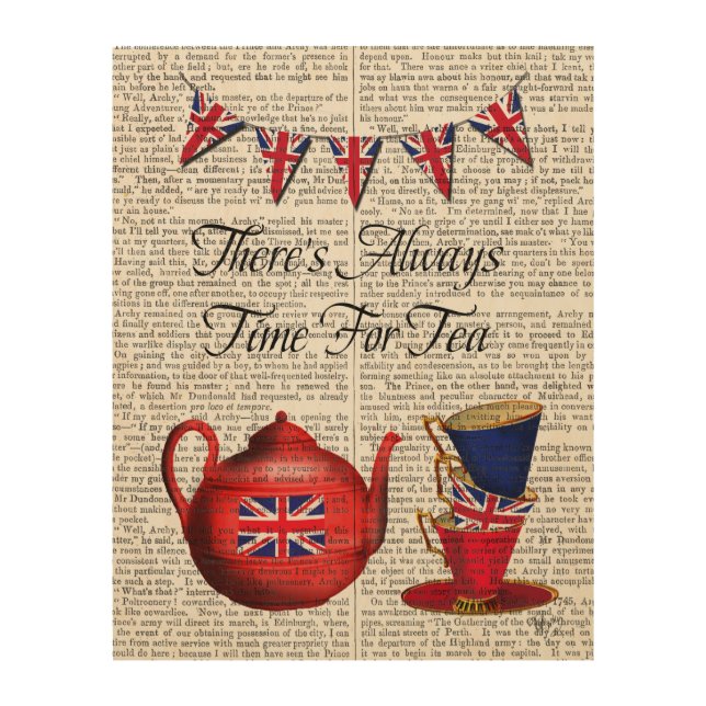 Time For Tea Wood Wall Art (Front)