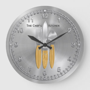 Time for the Master Chef in You (Personalized) Large Clock