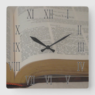 Time for the Psalms Square Wall Clock