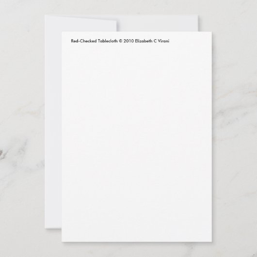 Time for the Red-Checked Tablecloth! (Back)