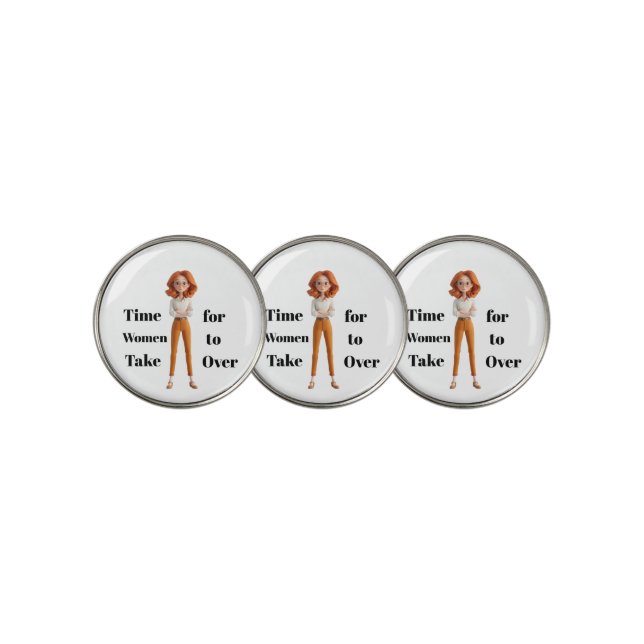 Time For Women GolfBall Markers  (3 Up)