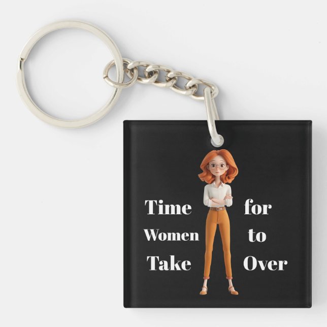 Time For Women Keychain (Front)