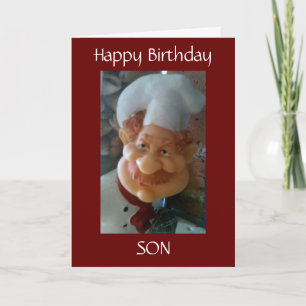 TIME FOR YOU TO BE SERVED SON ON BIRTHDAY CARD