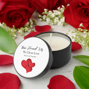 Time Found Us We Chose Love Valentine Quote Mini Candle Favors
