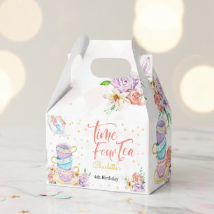 Time four tea, forth tea birthday favor boxes
