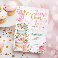 Time Four Tea Pink Floral 4th Birthday Tea ParTEA