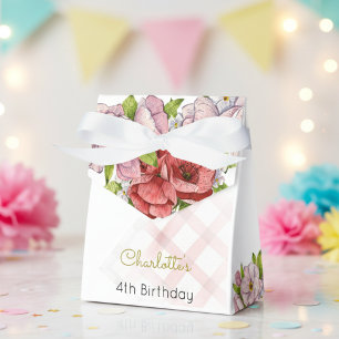Time four tea, tea flowery birthday favor boxes