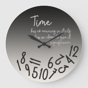 Time has no meaning, Dark Beige Acrylic Wall Clock