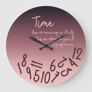 Time has no meaning, Dark Blush Acrylic Wall Clock