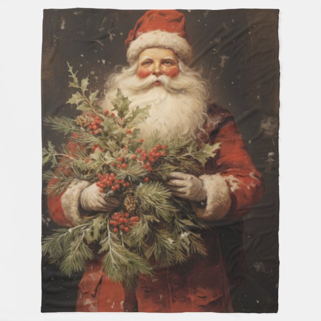 Time-Honored Tidings Cherished Yule Blanket  (Front)