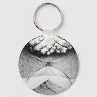 Time Hourglass hands Pencil drawing Surreal art