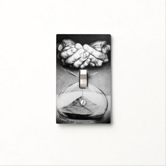 Time hourglass hands Pencil drawing Surreal art