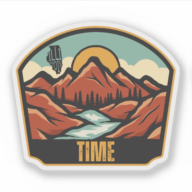 Time, Illinois  Sticker (Front)