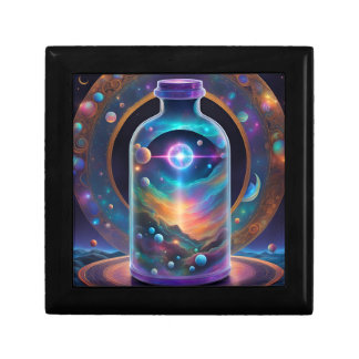 Time in a Bottle; Prismatic Galaxy Keepsake Box