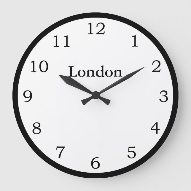 Time in London Large Clock (Front)