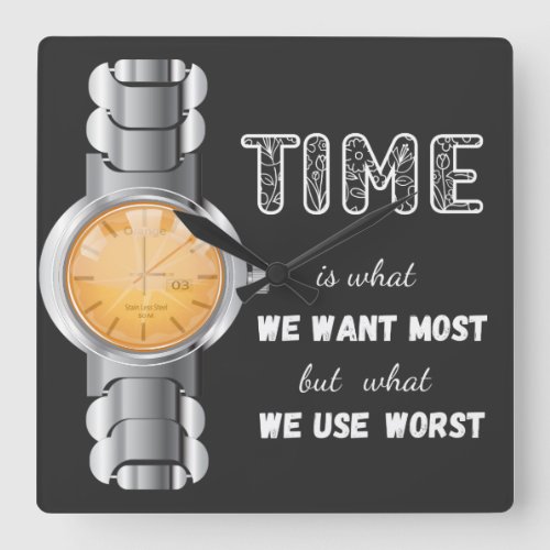 Time Inspirational Quote Clock