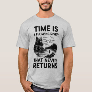 Time Is a Flowing River" T-Shirt Design