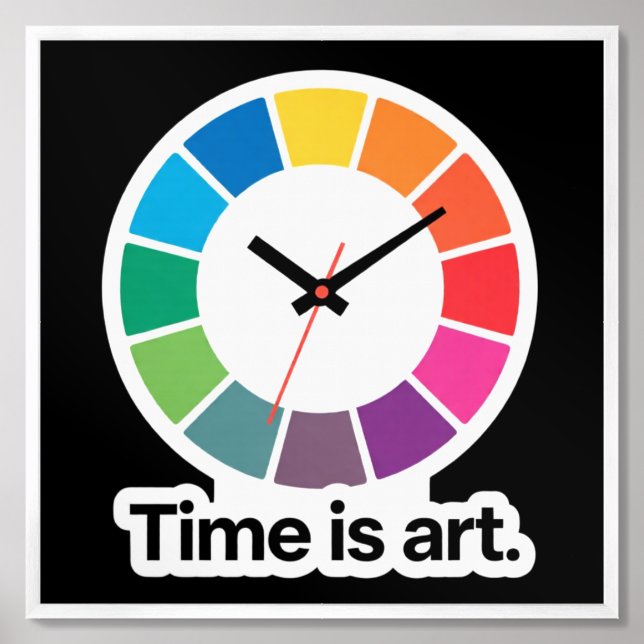 Time Is Art – Inspirational Concept Design Framed Art (Framed Front)