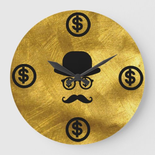 Time Is Money Londoner Mustache Clock