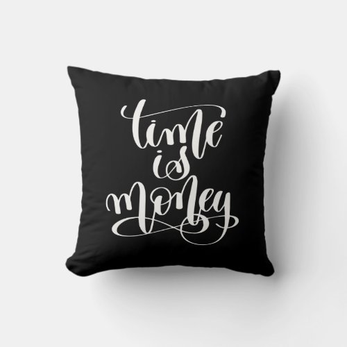 time is money throw pillow