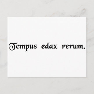 Time is the devourer of all things. postcard