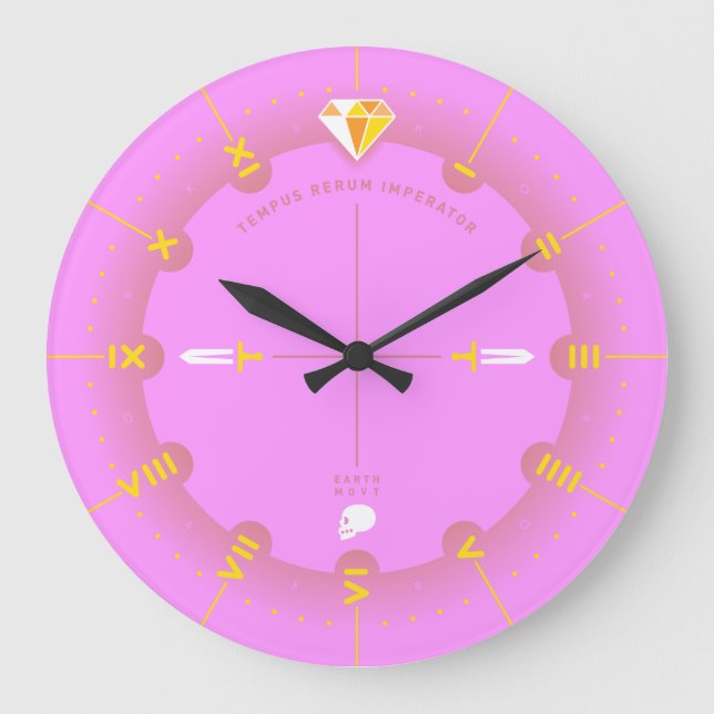 Time Is The Ruler of All Things Large Clock (Front)