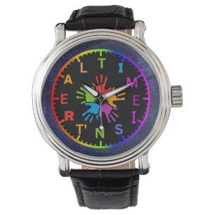 Time Isn't Real psychedelic/starry border Watch